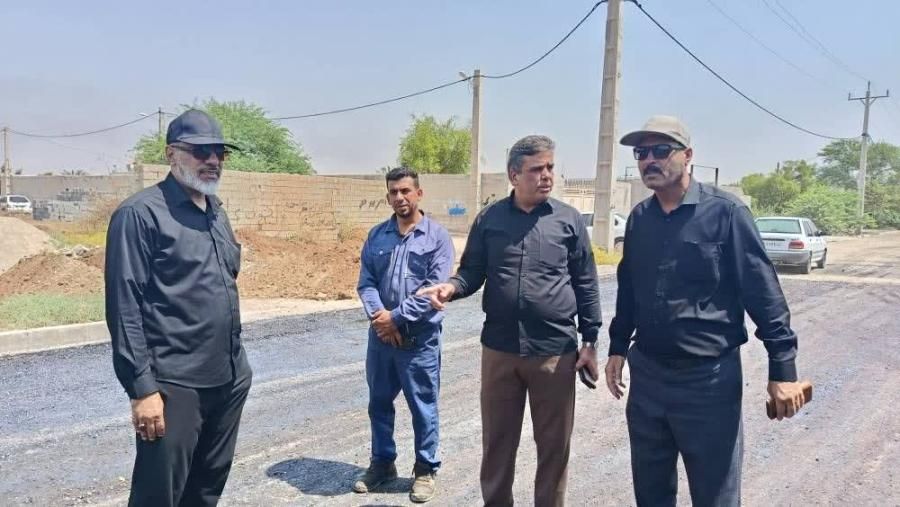 آسفالت ۱۵ هزار مترمربع از معابر روستای عوافی غیزانیه